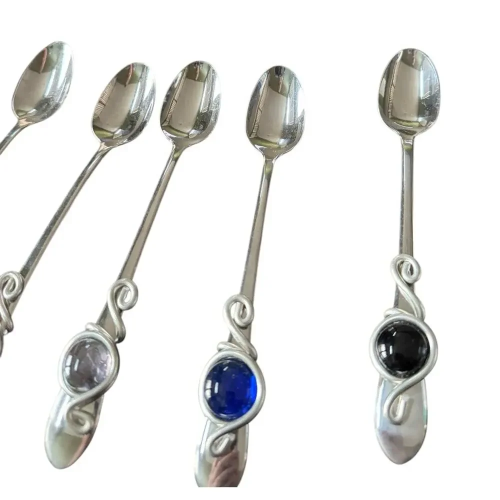 Lot 25 Jeweled Handle Spreaders Spoons‎ Forks Mixed Brands Stainless Wire Wrap